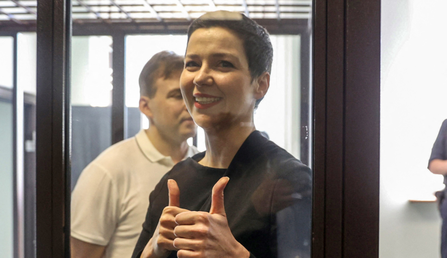 Maria Kalesnikava bei ihrer Verurteilung